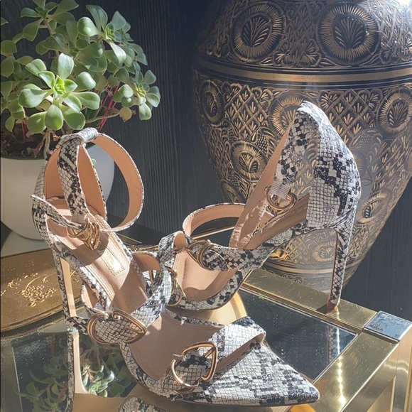 Snake print heels 🐍 🖤 - Picture 1 of 1